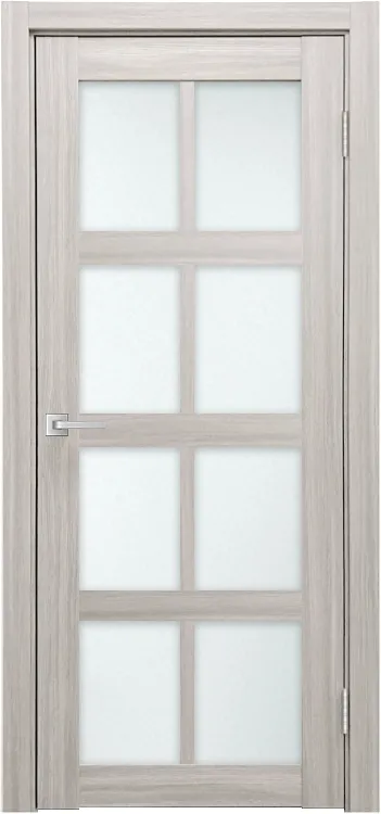 Фото Межкомнатная дверь Легенда К-8 тон Белая лиственница Остекление Сатинат белое